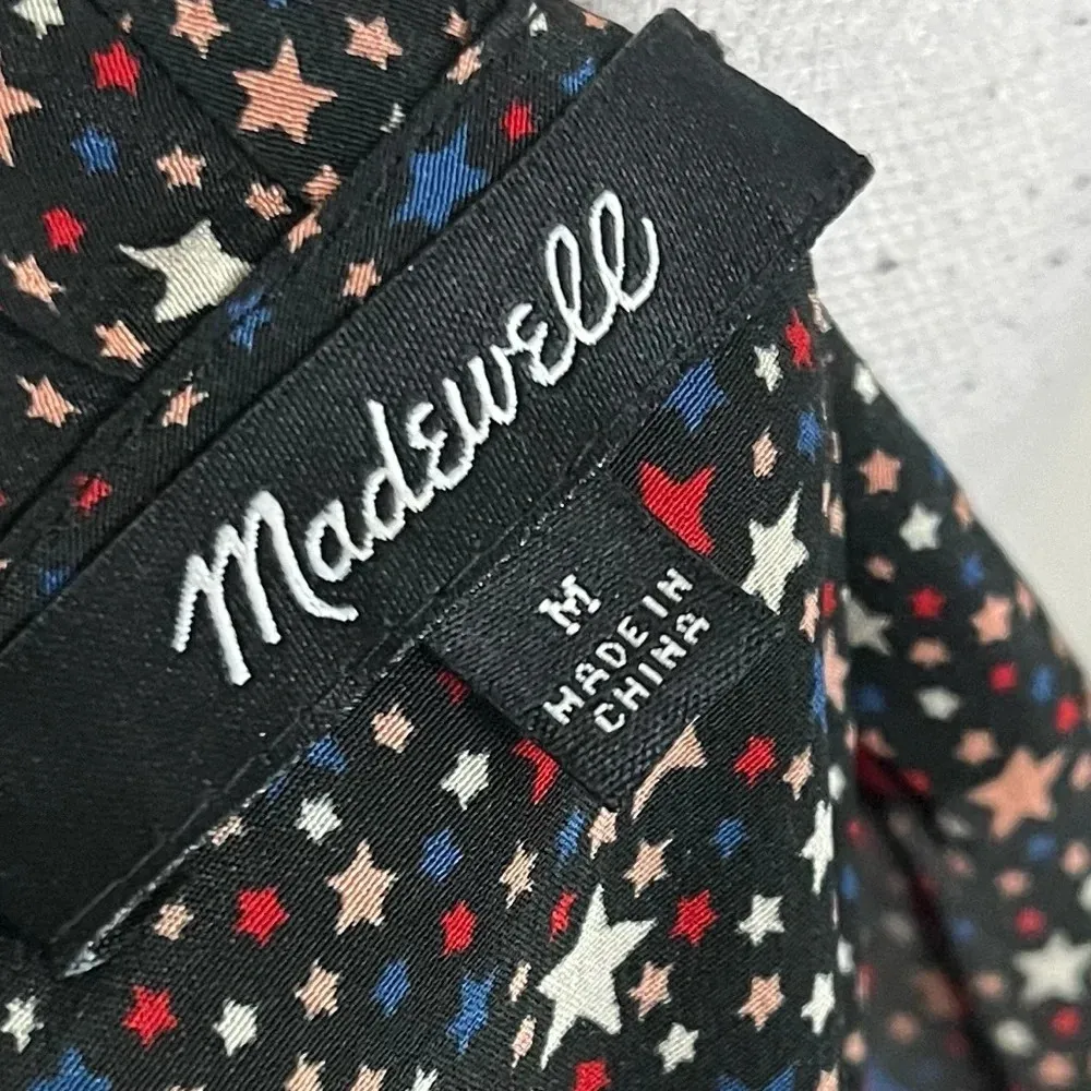 Madewell • Silk Ruffle-Hem Wrap Top in Starry Night - Image 10