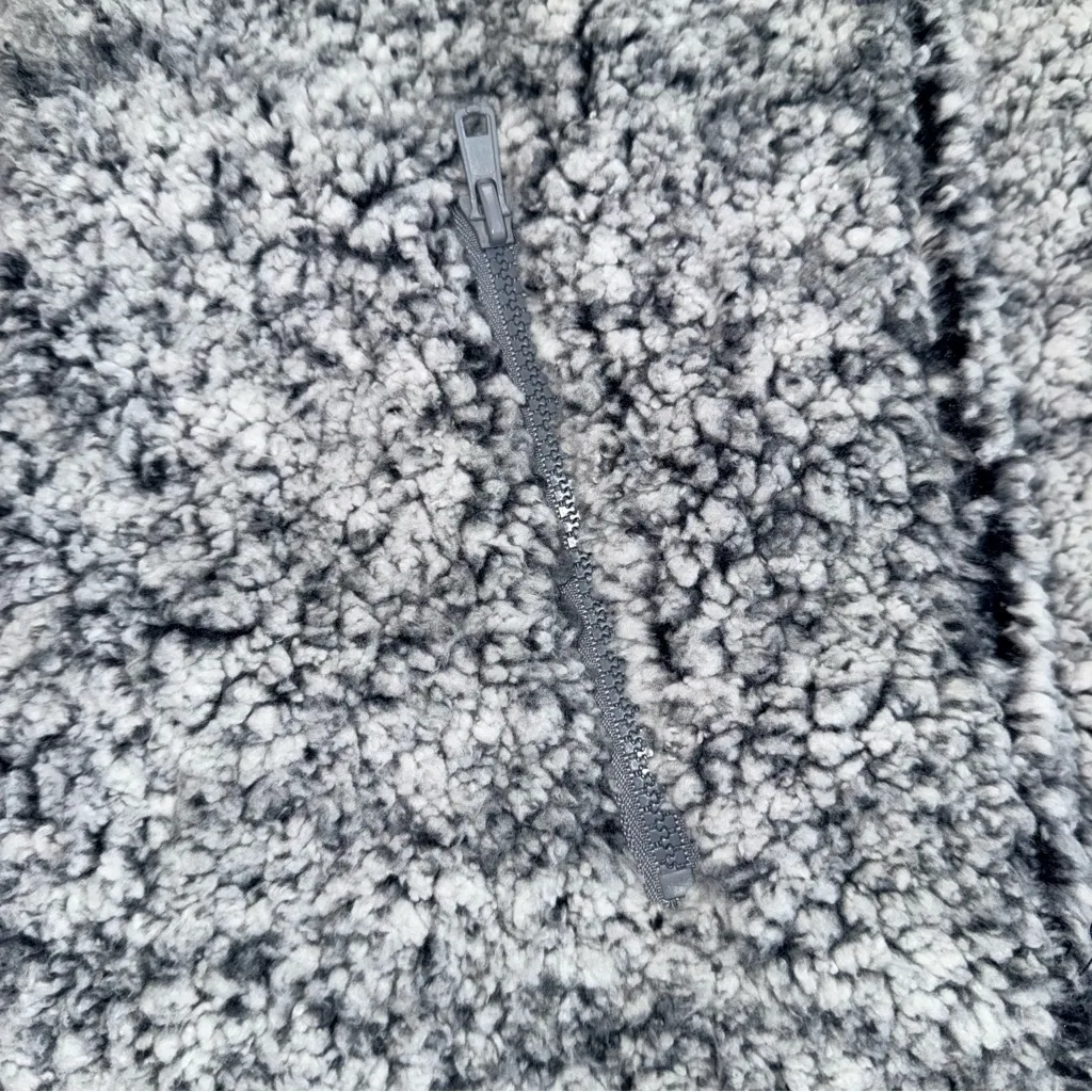 MEROKEETY Women's Gray Sherpa Fleece Zip Up Vest with pockets size XL - Image 10