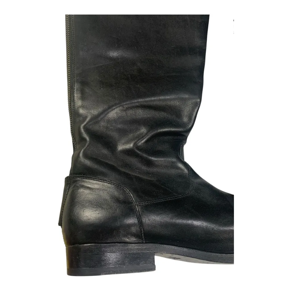 Frye size 9 B Melissa button back riding Black Leather Tall Boots - Image 3
