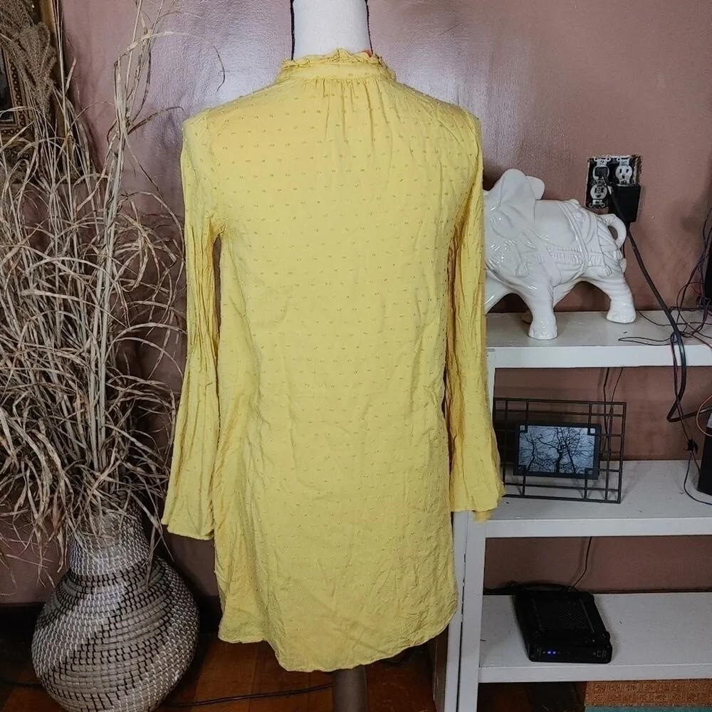 Chelsea And Violet Textured Short Dress or Tunic Top Trumpet Sleeve Size Small S - Image 2