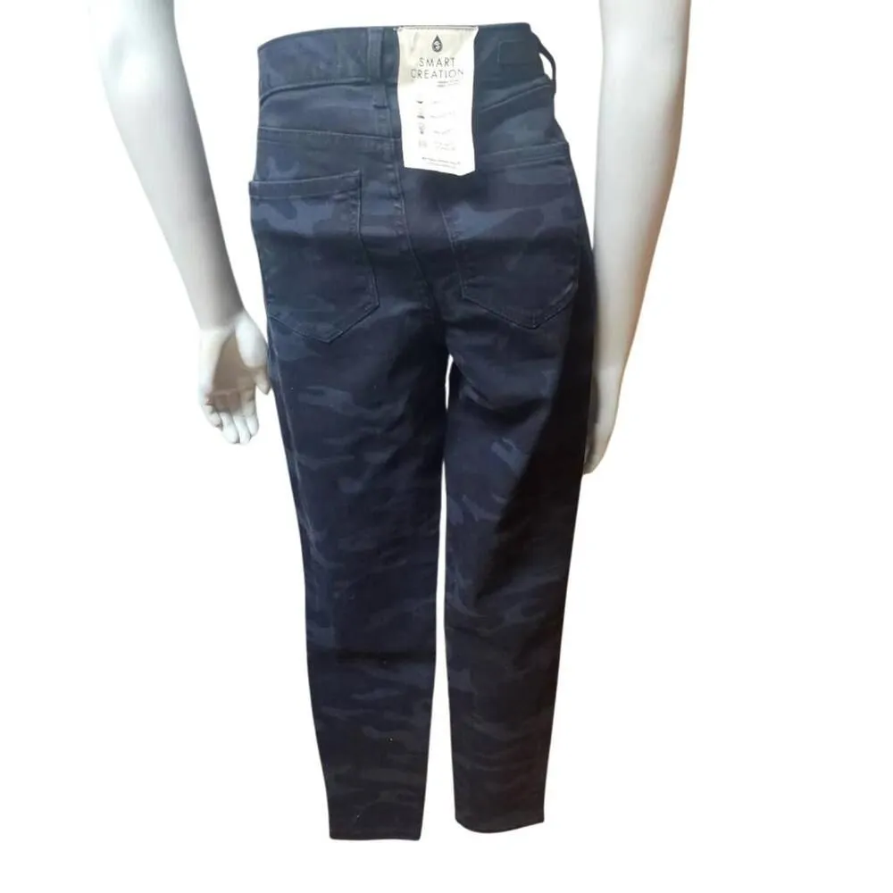 NWT Sanctuary Denim Social Ankle Skinny Standard Rise Black & Blue Camo Jeans 27 - Image 5