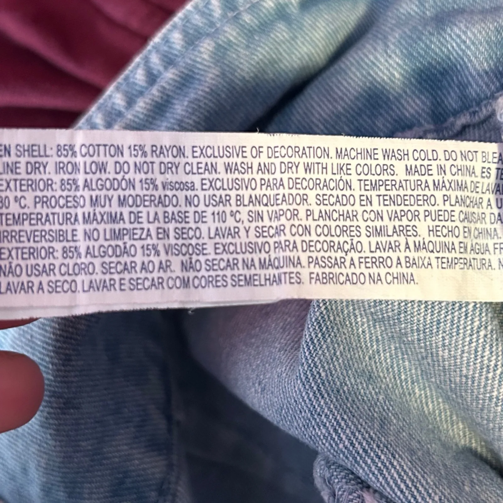 Forever 21 Light Wash Paperbag Waist Denim Jeans Belted Wide Leg Size 28 - Image 8