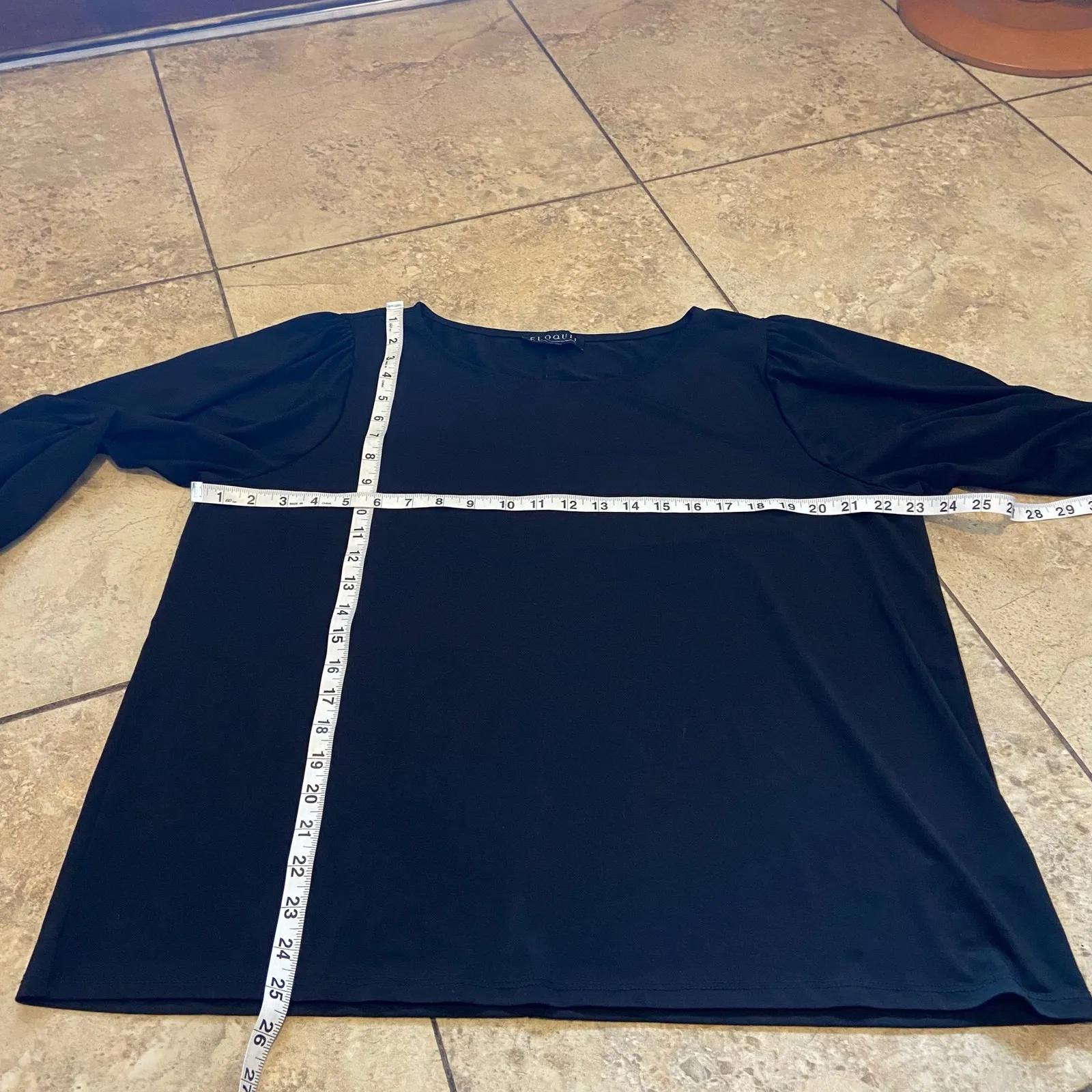 Eloquii Womens Top Size 18 20 Black Long Sleeve Top Tapered Wrists Plus‎ Size - Image 5