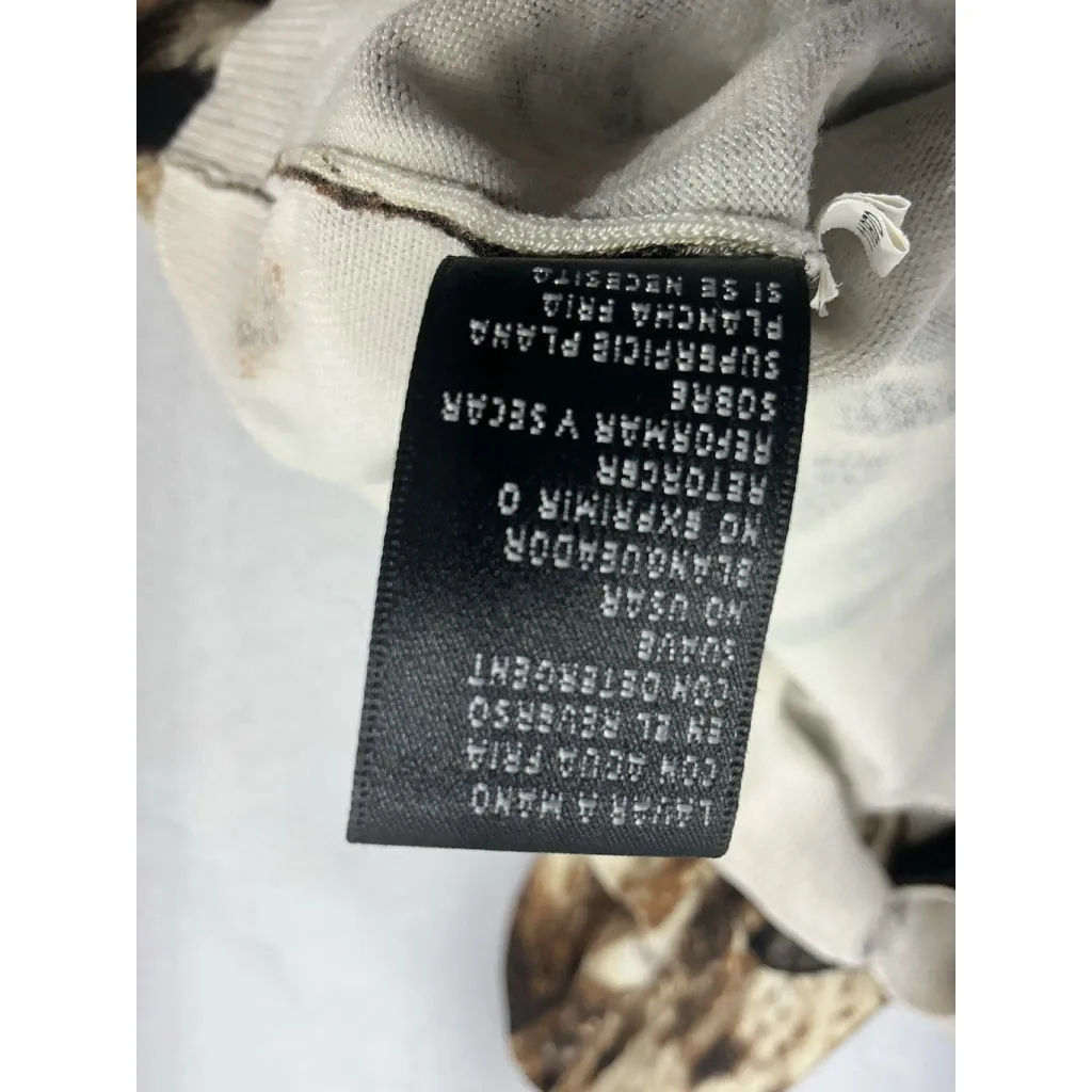 Womans August Silk Medium Animal Print Long Sleeve Clip Front Ruffles Cardigan - Image 6