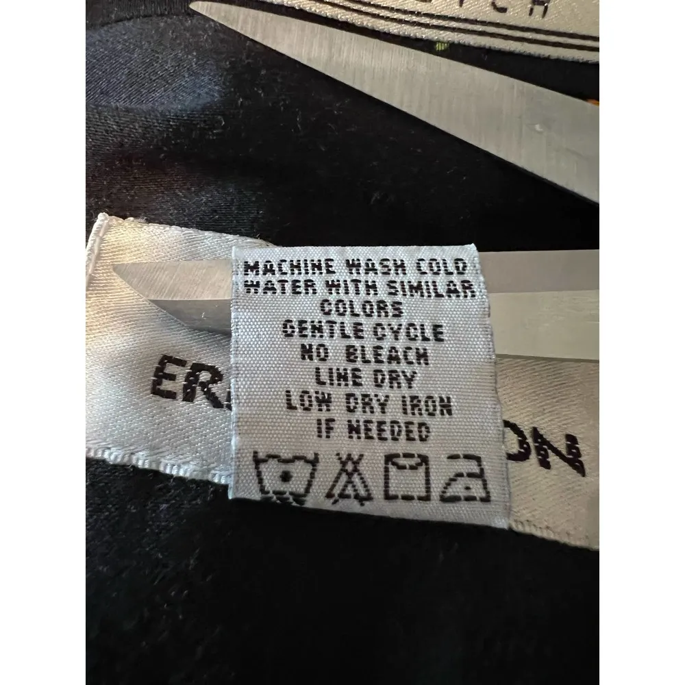 Erin London Petite Women's Black Floral Jacket Size PM 22" Long x 21" Pit to Pit - Image 4