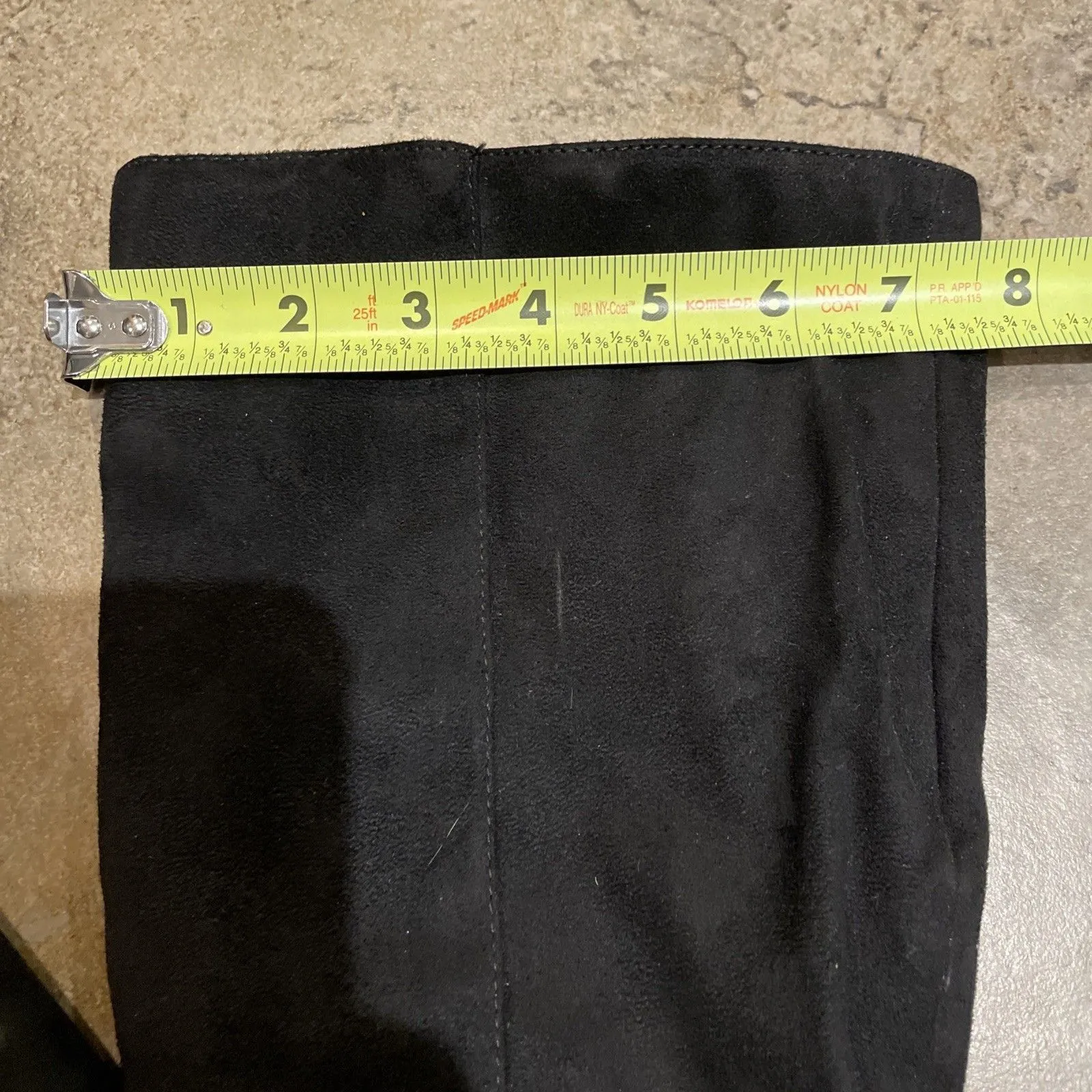 Rouge Helium Zenon Black Faux Suede Knee High Boots Womens Size 10 - Image 9