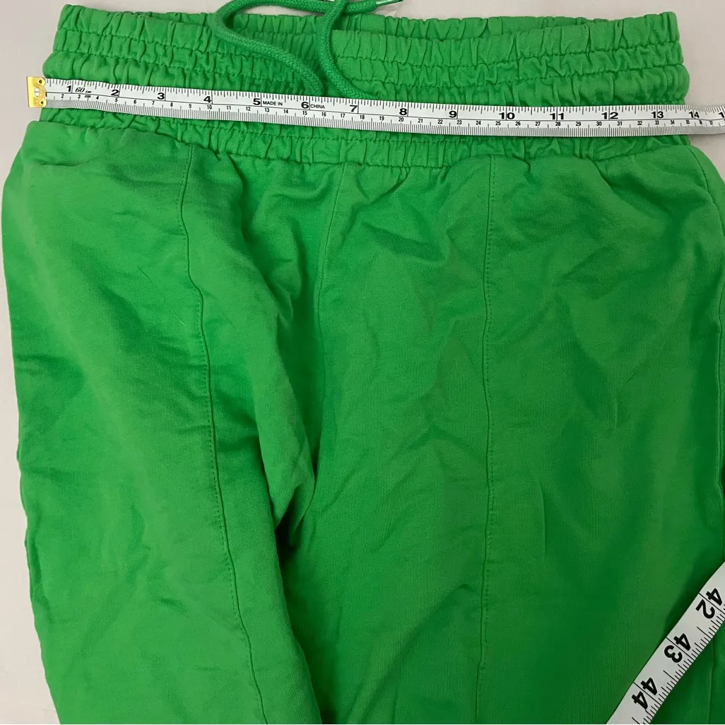 Asos design neon green cotton sweatpants size 6 us - Image 5