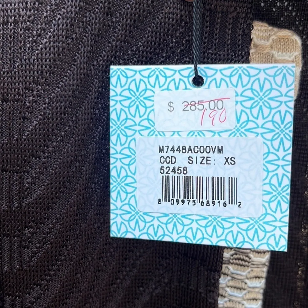 NWT Ming Wang Heritage Fit Brown Open Front Sweater Duster - Image 3