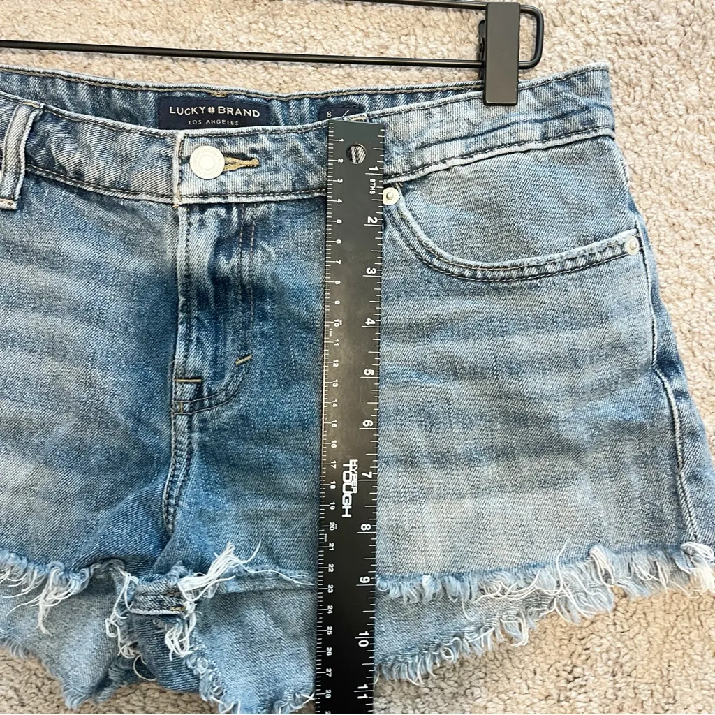 Lucky‎ Brand The Cut Off Denim Shorts Women's 8/29 Blue Jean Distressed Summer - Image 7