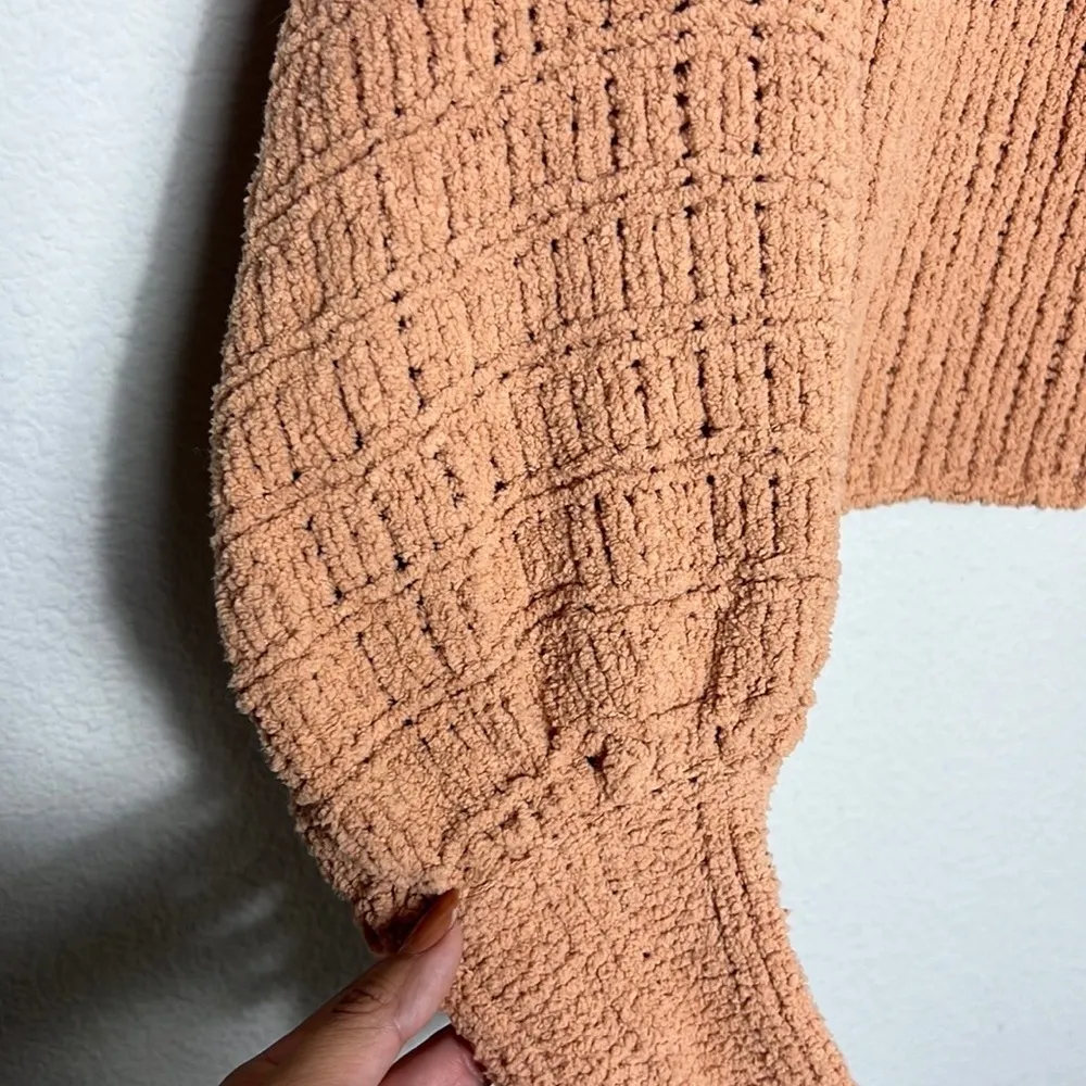 Free People Oversized Cowl Neck Pullover Sweater Be Yours Camel - Image 6