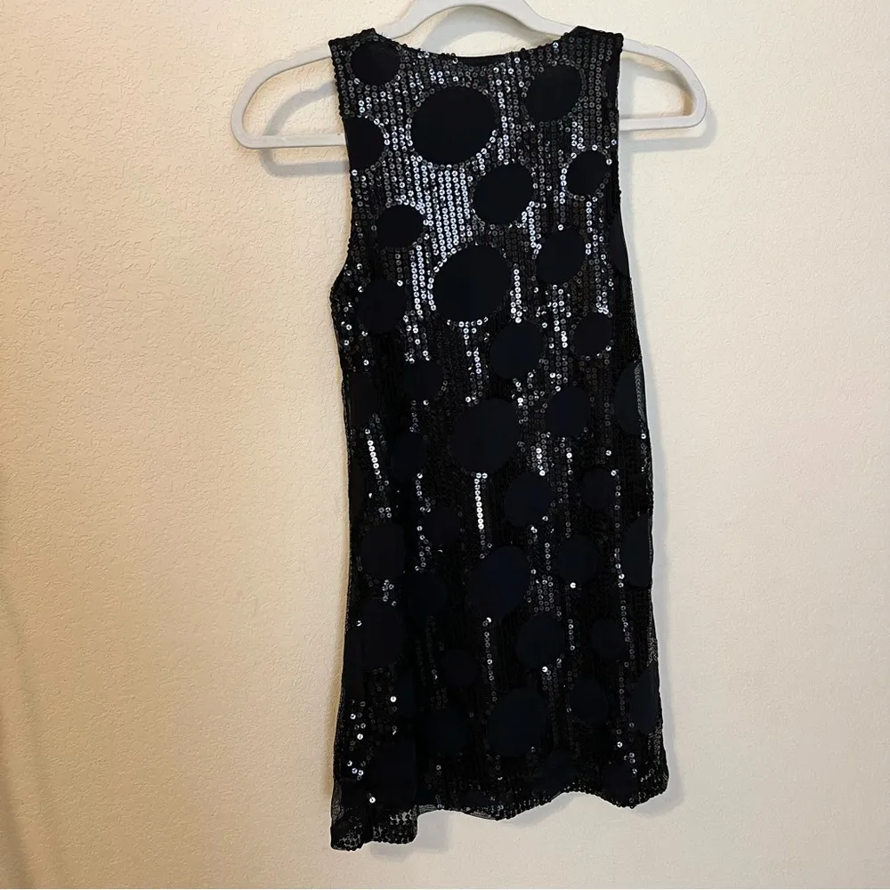 Boutique Black Sequin Sleeveless Mini Dress - Image 4