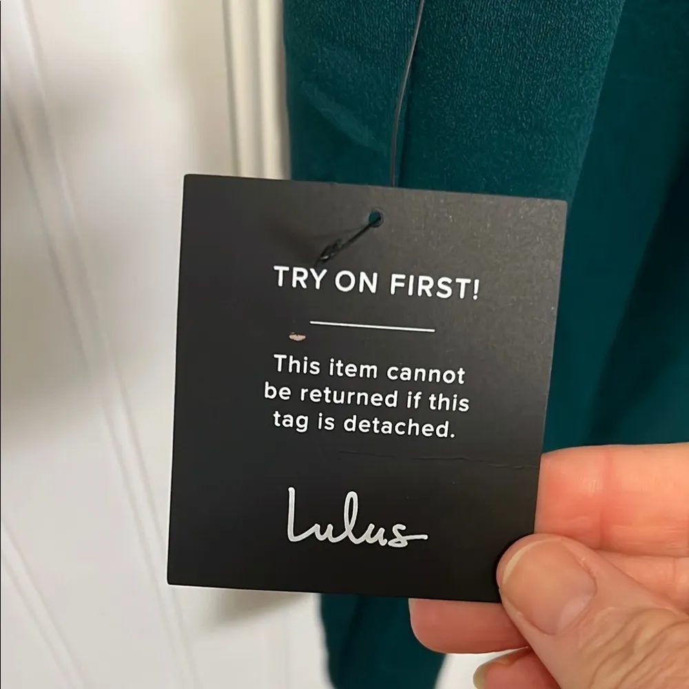 Lulus Never Look Back Hunter Green backless midi dress size medium NWT - Image 6