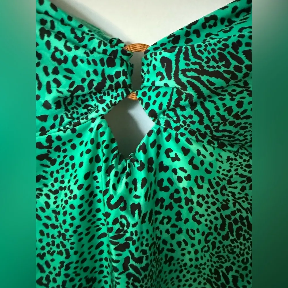 Anthropologie Seafolly Wild Ones Bandeau One Piece - Jade - US Size 10 NWT - Image 5