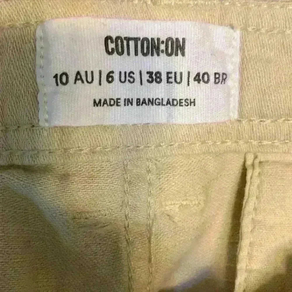 Cream Cotton on Cargo pant sz 6 gorpcore back to school high rise streetwear - Image 9