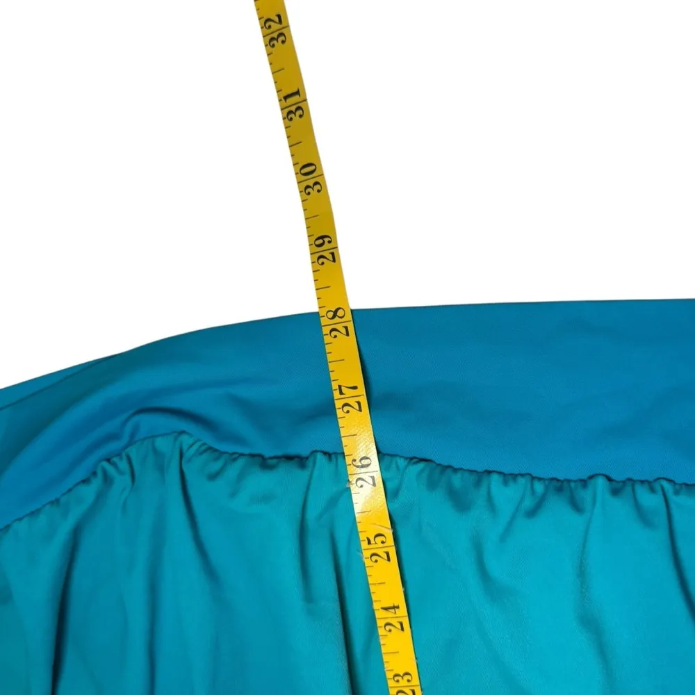 Swim by‎ Cacique Womens Plus Size 22 Tankini Top Teal Blue Tropical Floral Beach - Image 8