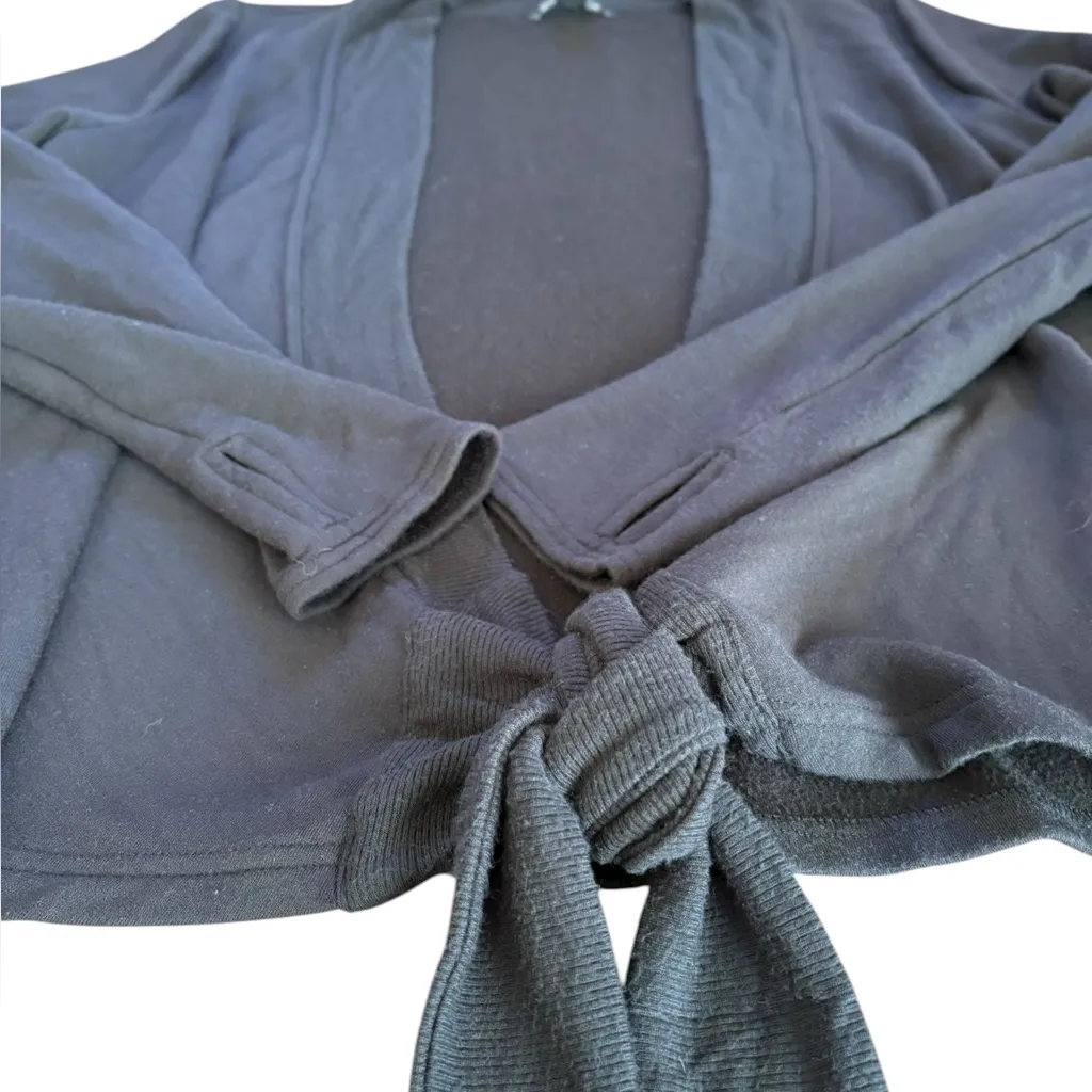 Athleta Black Tie Front Cardigan Sweater Modal Blend Women’s Size Medium - Image 6