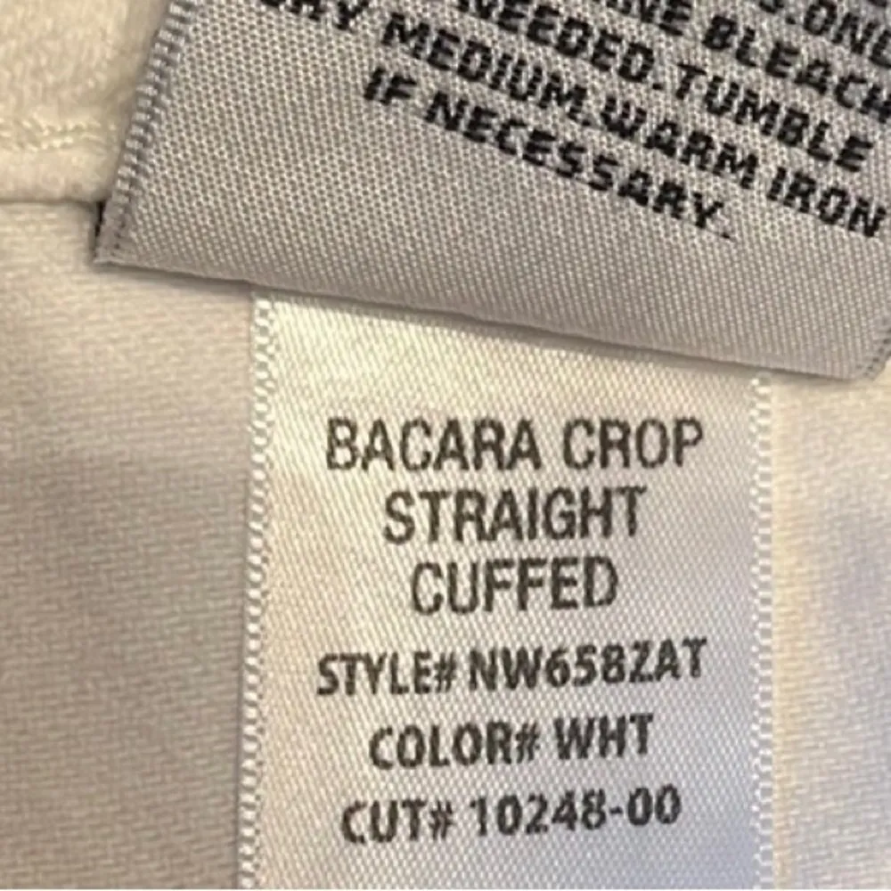 Hudson Bacara Crop Straight Cuffed jeans, white, size 29. - Image 7