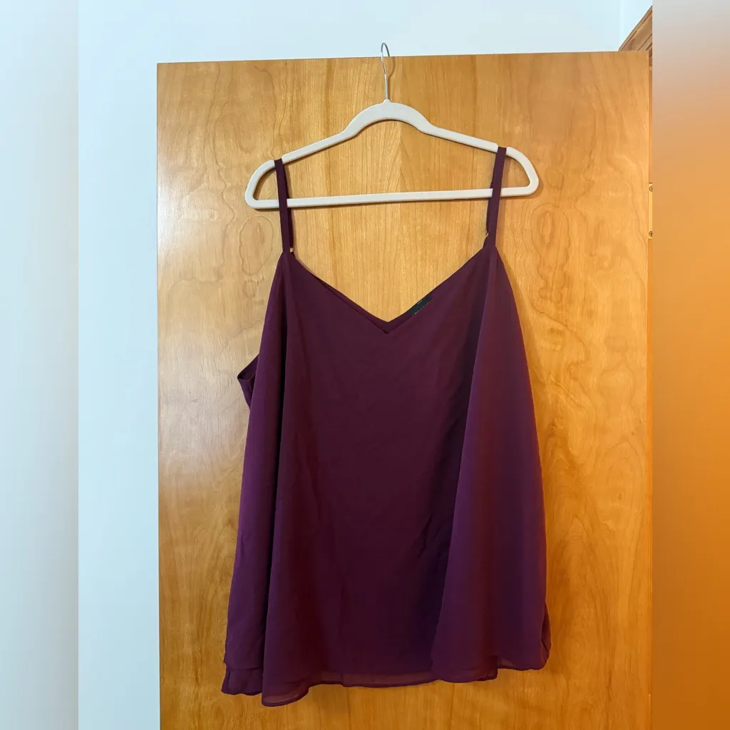 Torrid Sophie Chiffon Swing Cami Purple Pullover Tank Top Sleeveless NWT Size 4 - Image 9