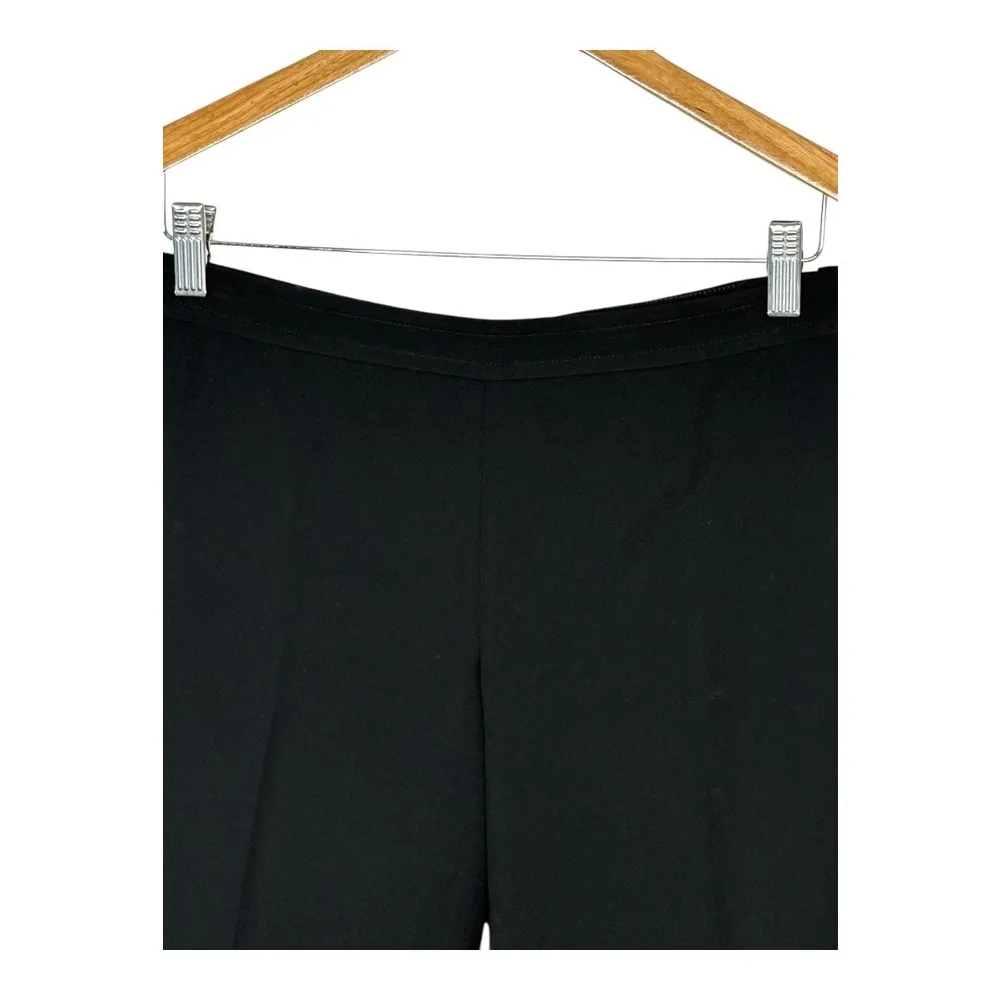 St. John Black Pants Straight Leg Dress Slacks Trousers Slits Spring 2010 Size 6 - Image 2