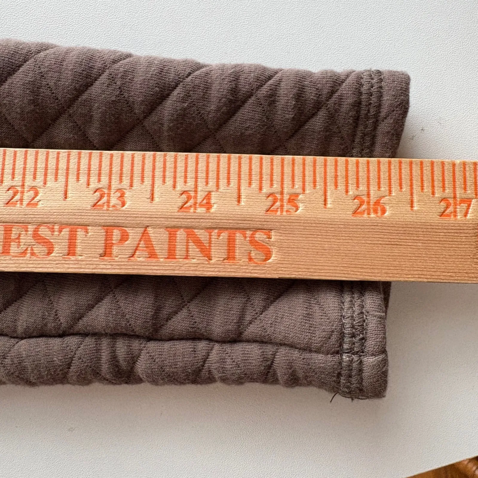 Duluth Trading Co Quilted Snap Neck Pullover Sweatshirt Taupe Brown Size S - Image 8