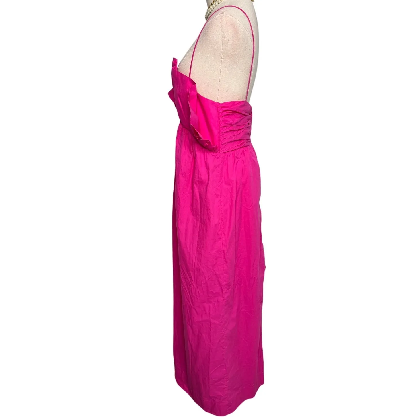 Mara Hoffman Raquel Dress size 8 Organic Cotton Maxi hot pink - Image 9