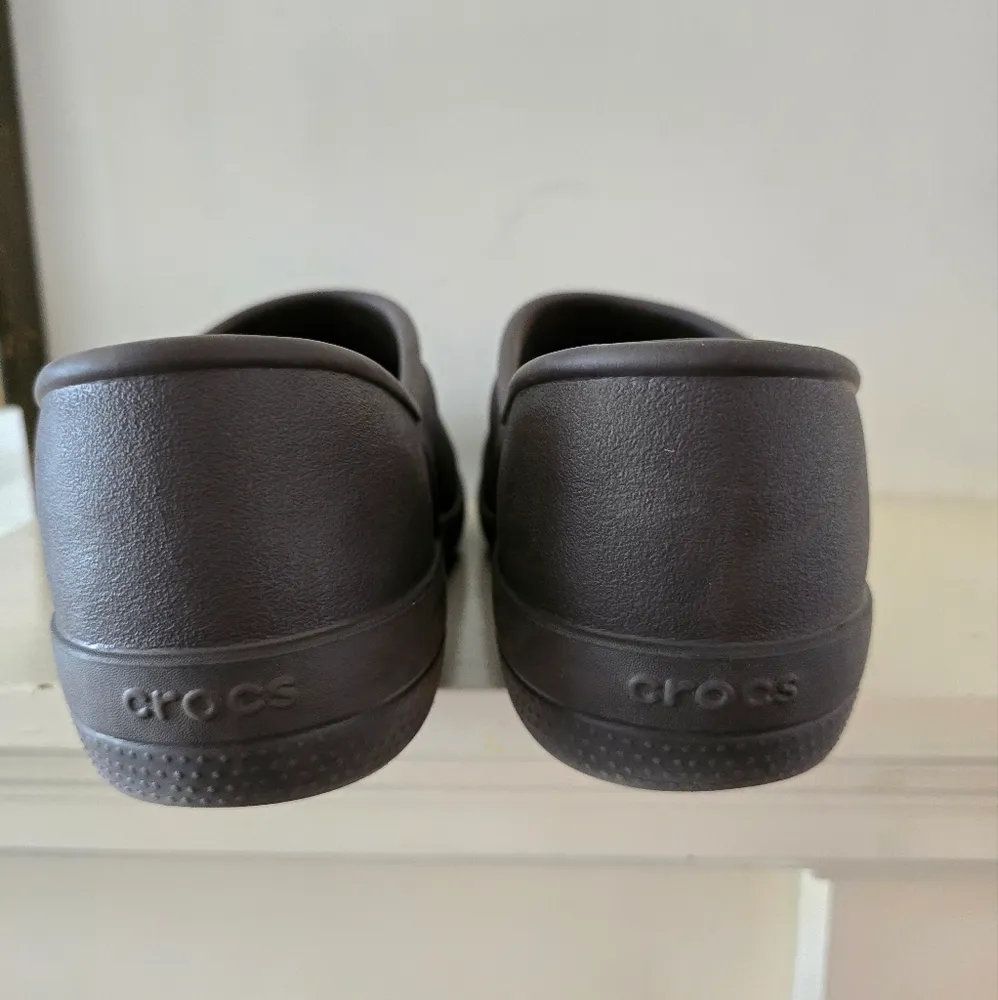 CROCS Neria Clogs Women Argyle Brown Garden Work Casual - Image 5