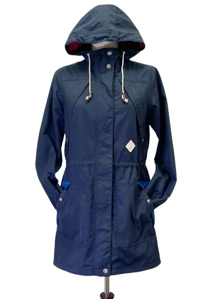Burton DryRide Hooded Raincoat Windbreaker Navy Blue Size Small Anorak Jacket - Image 2