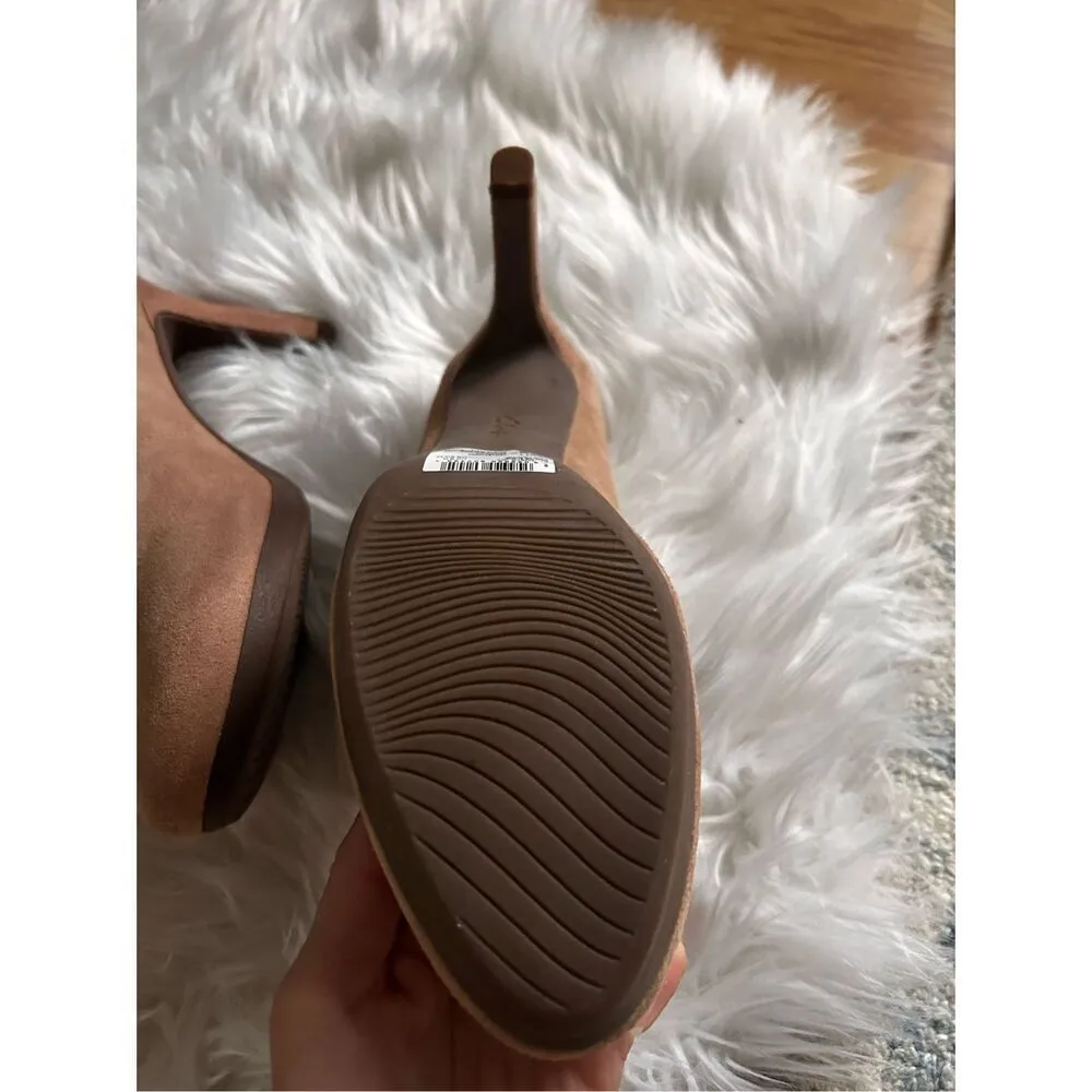 Clarks tan heels size 8.5 suede 3 inch heel comfy - Image 3