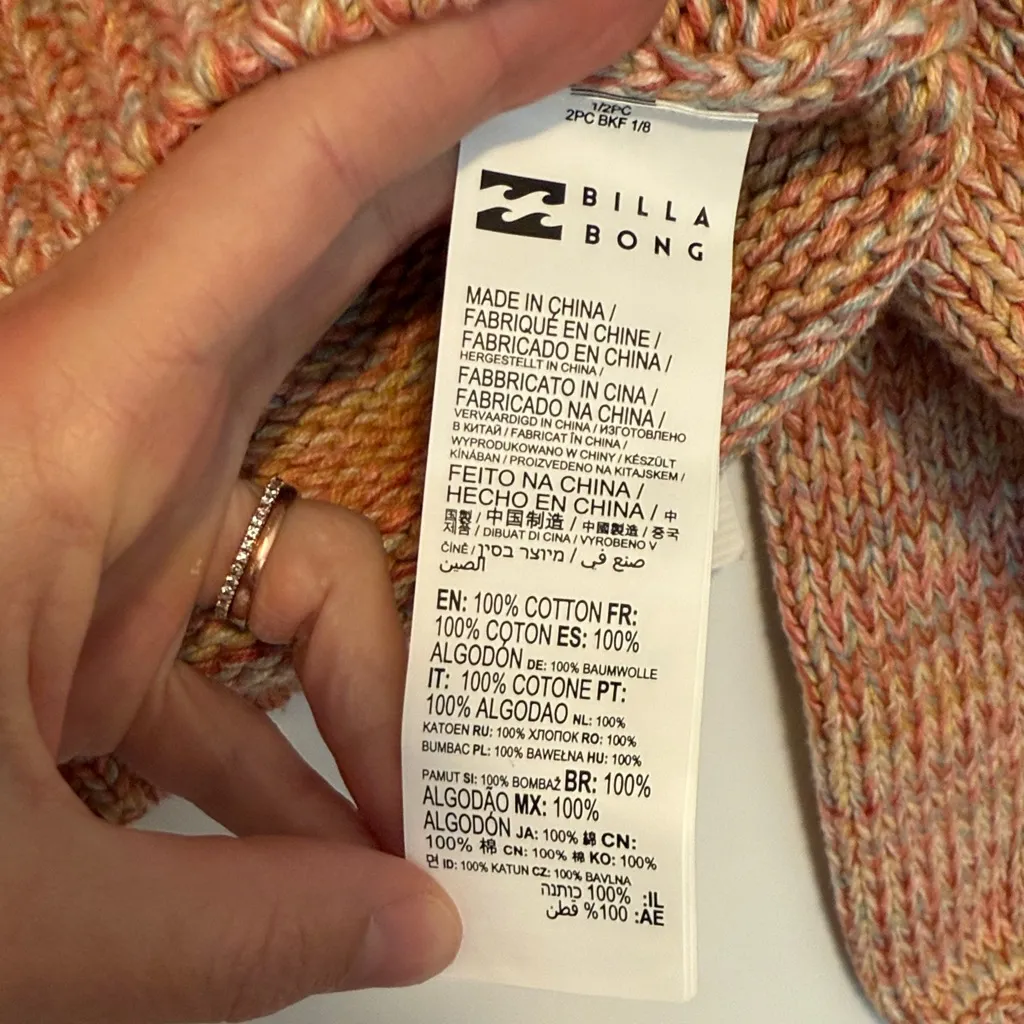 Billabong NWT 100% cotton knit Sweater - size small - Image 6