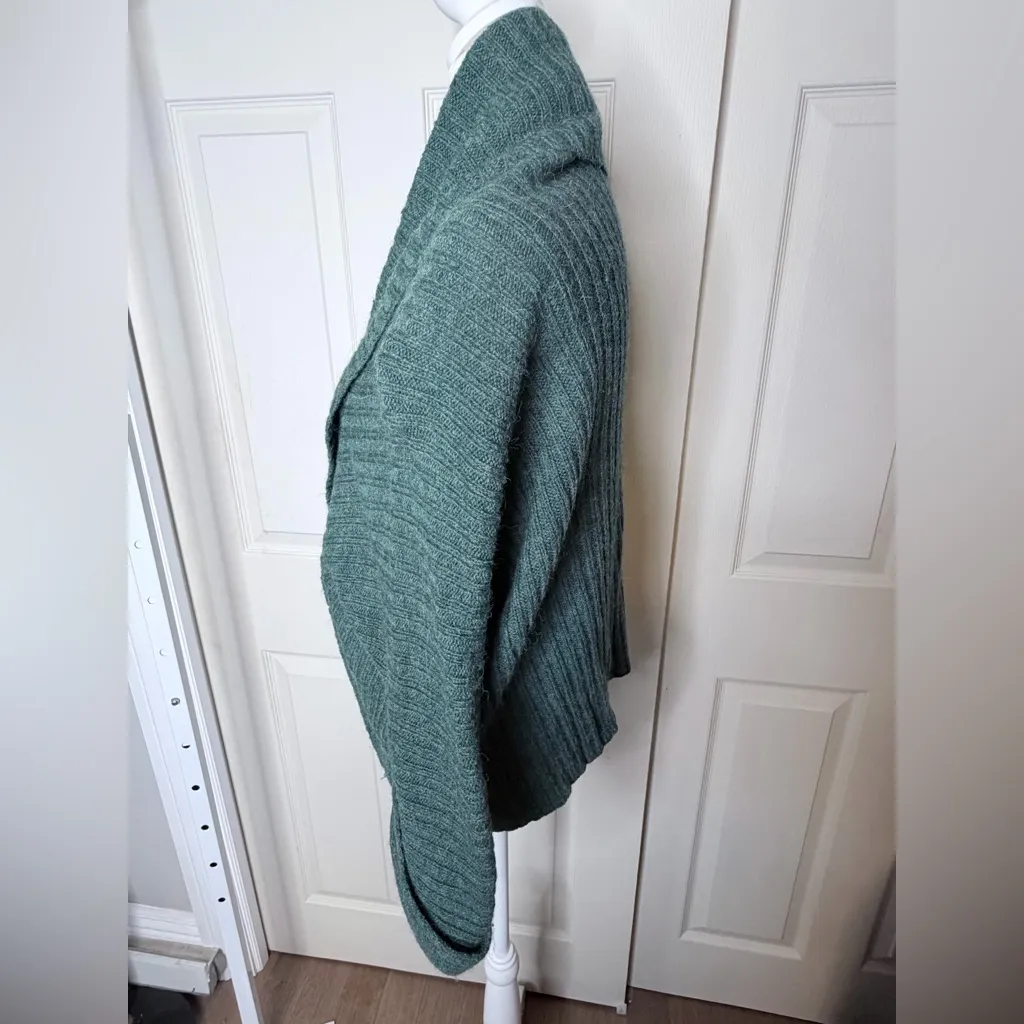 Banana Republic Women's XS/S Chunky Knit Cardigan Emerald Green Alpaca Blend - Image 6