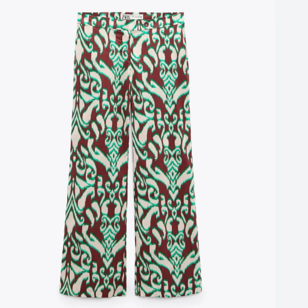 ZARA NWOT  Cotton Printed Pants Trouser - Image 4