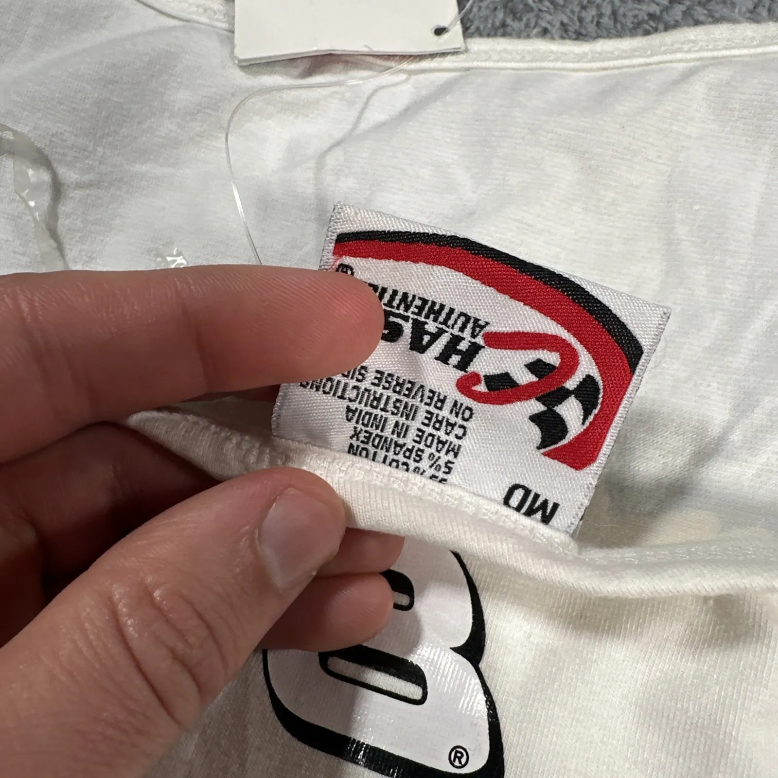 Chase Authentics Women's Y2K NASCAR Dale Jr. White Fitted Babydoll Cami Tank M - Image 11