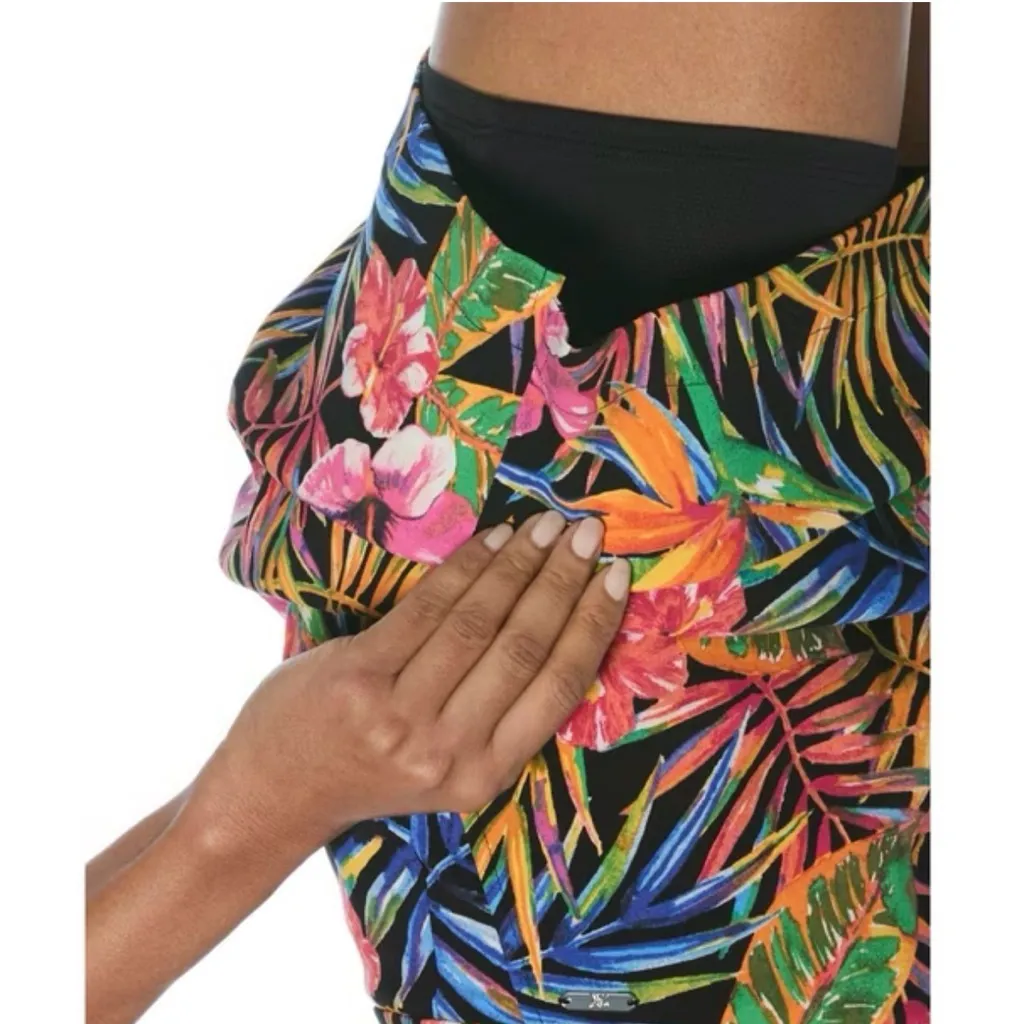 Rafaella  Skort Functional Pockets, Size M Tropical Print NWT! - Image 2