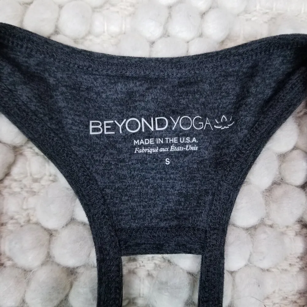 Beyond Yoga Spacedye Double Up Racer Tank Charcoal Black Sz Small - Image 7
