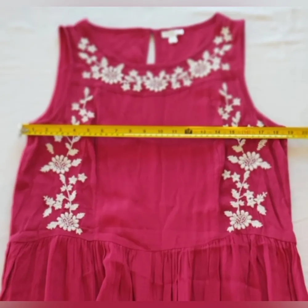 Charming Charlie Women's Sleeveless Embroidered Boho Peasant Dress Sz Large - Image 10
