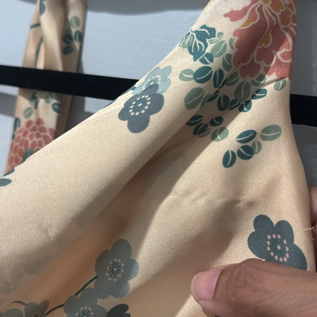 Zara Womens Halter Top Floral Backless Sexy Top Summer Whimsical - Image 2