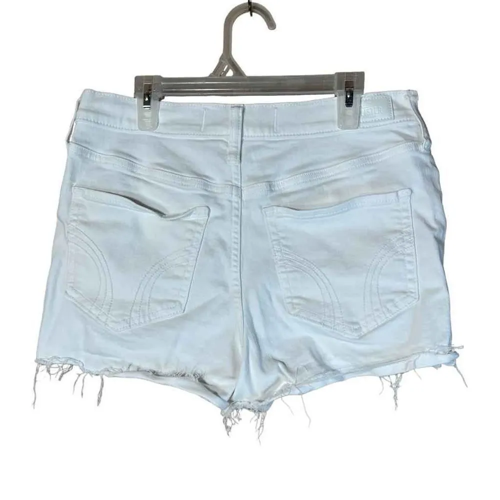 Hollister High Rise White Jean Shorts‎ - Image 2