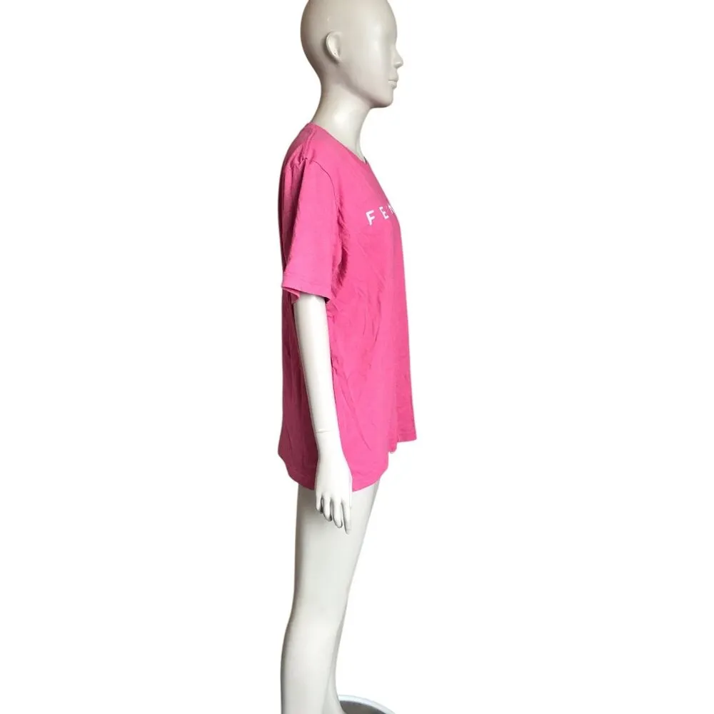 Feyonce Raspberry Pink Short Sleeve Top Size L - Image 3