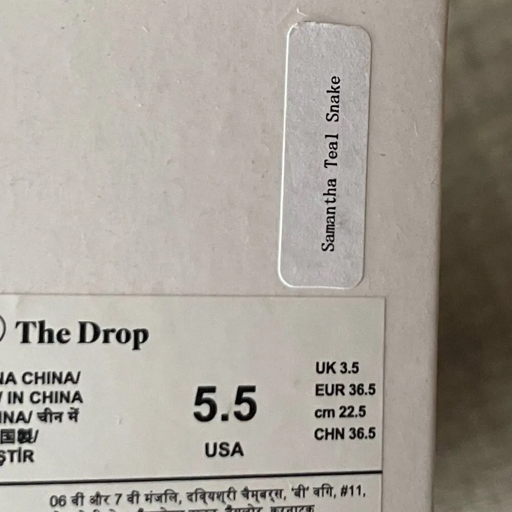 THE DROP Samantha Snake Strappy Sandals Size 5.5 Teal Beach Festival Boho‎ Chic Blue - Image 14