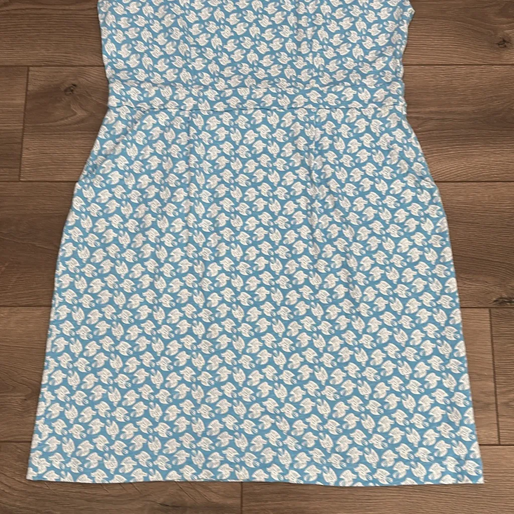 Boden Florrie Jersey Sheath Pocket Dress Blue Bird Print Size‎ 16/18 Size undefined - Image 4