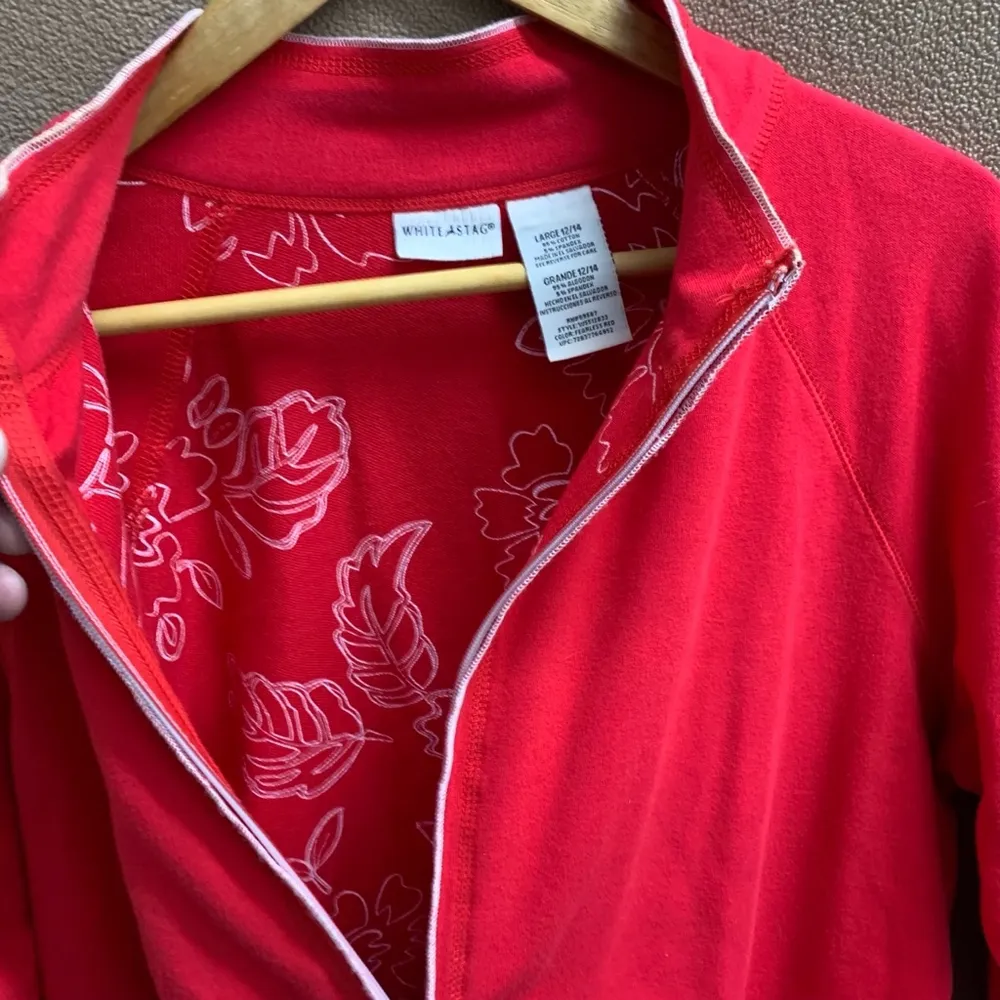 B18-Women's White Stag Jacket Large Red - Image 3