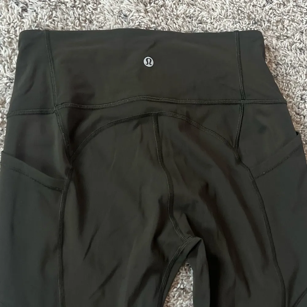 Lululemon Athletica High Rise All The Right Places Crop II 23” Sz 6 Dark Olive - Image 10
