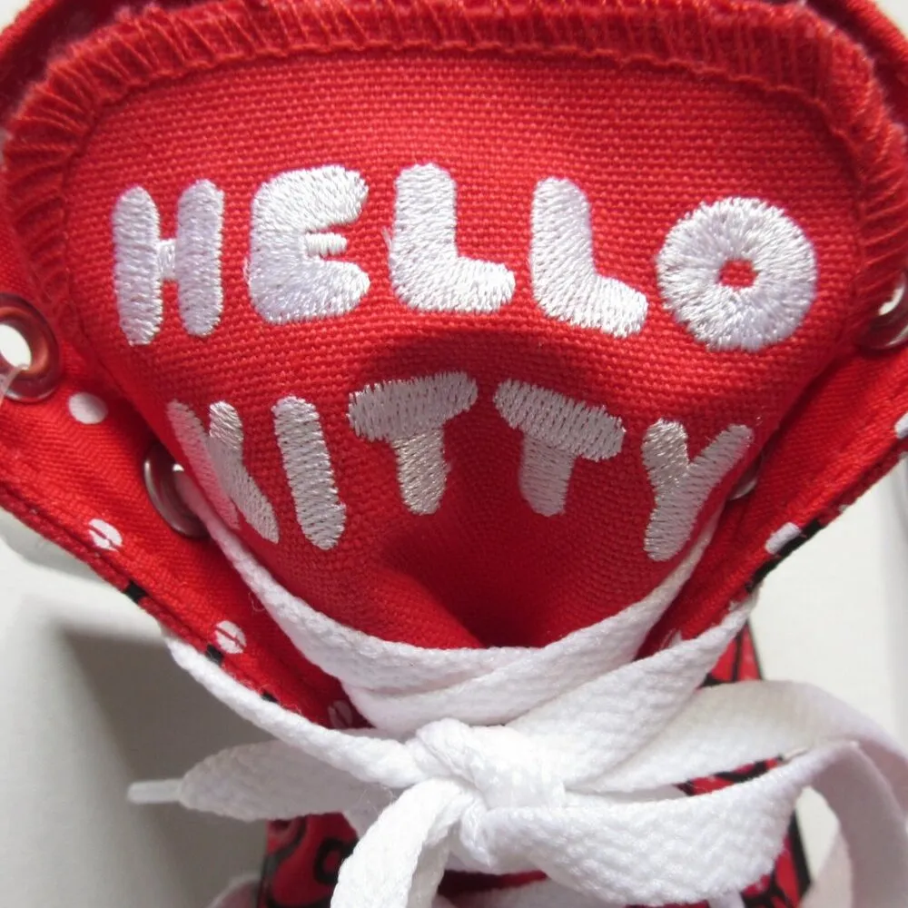 NWT Converse x Hello Kitty Chuck Taylor All Star Hi in Red Bows W 7 / M 5 - Image 6