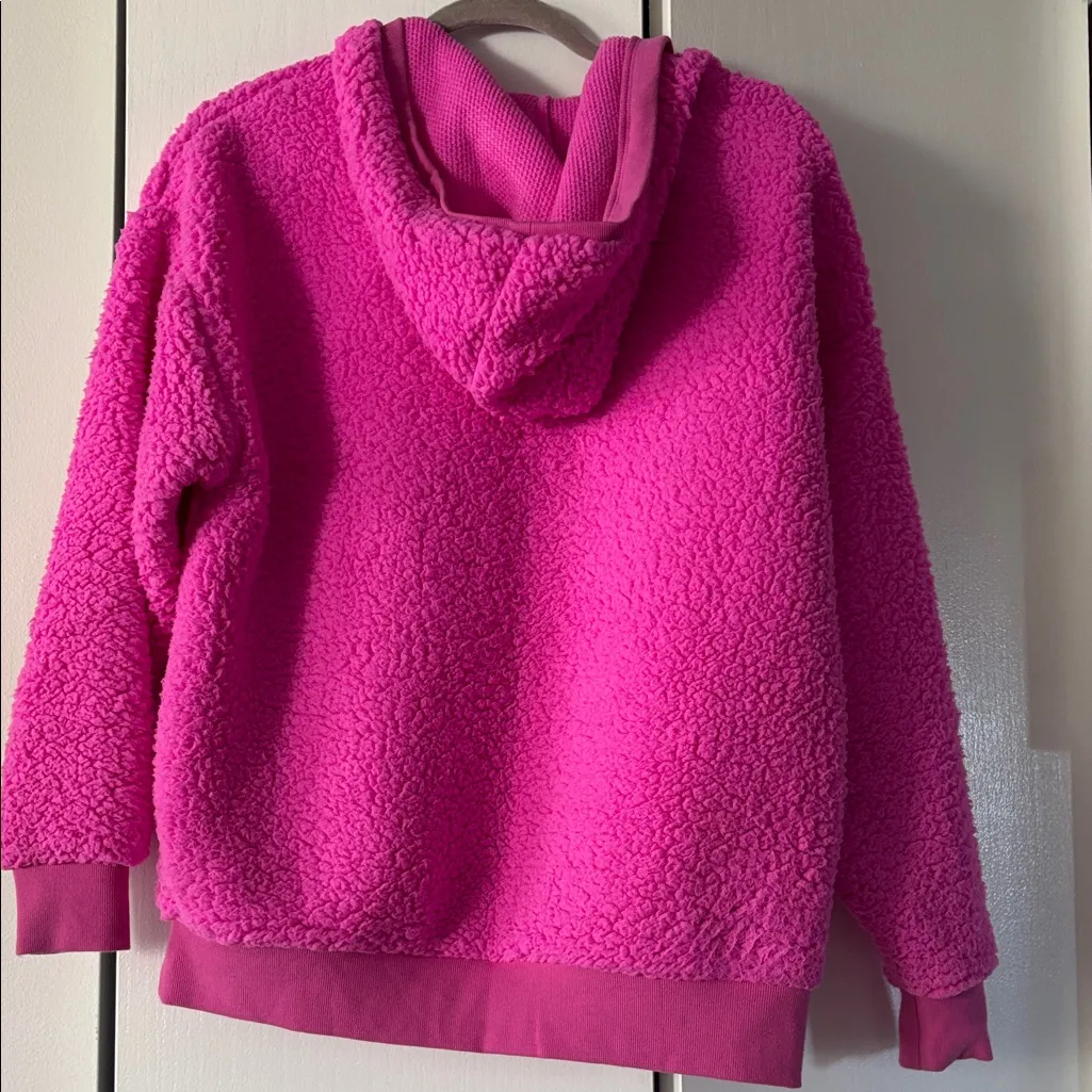 Cozy PINK Sherpa Hoodie Sz XS - Image 3