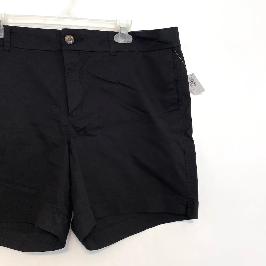 NEW NWT OLD NAVY Everyday Short Black High Waisted High Rise 6" Inseam Twill 16 - Image 4