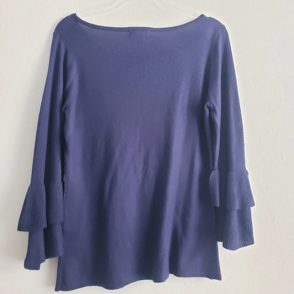 Lilly Pulitzer Clare Ruffle Sweater Blouse - Image 5