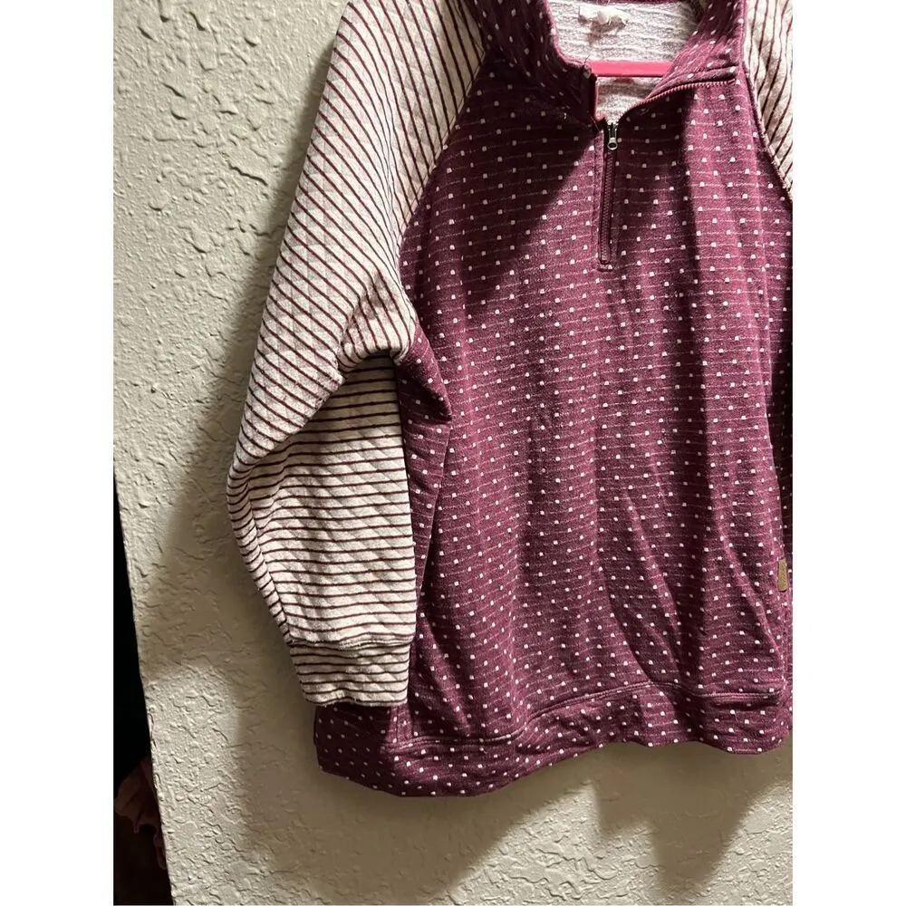 Maurices Multicolored 1/4 Zip Top Woman’s Size XXL  FLAWS - Image 3