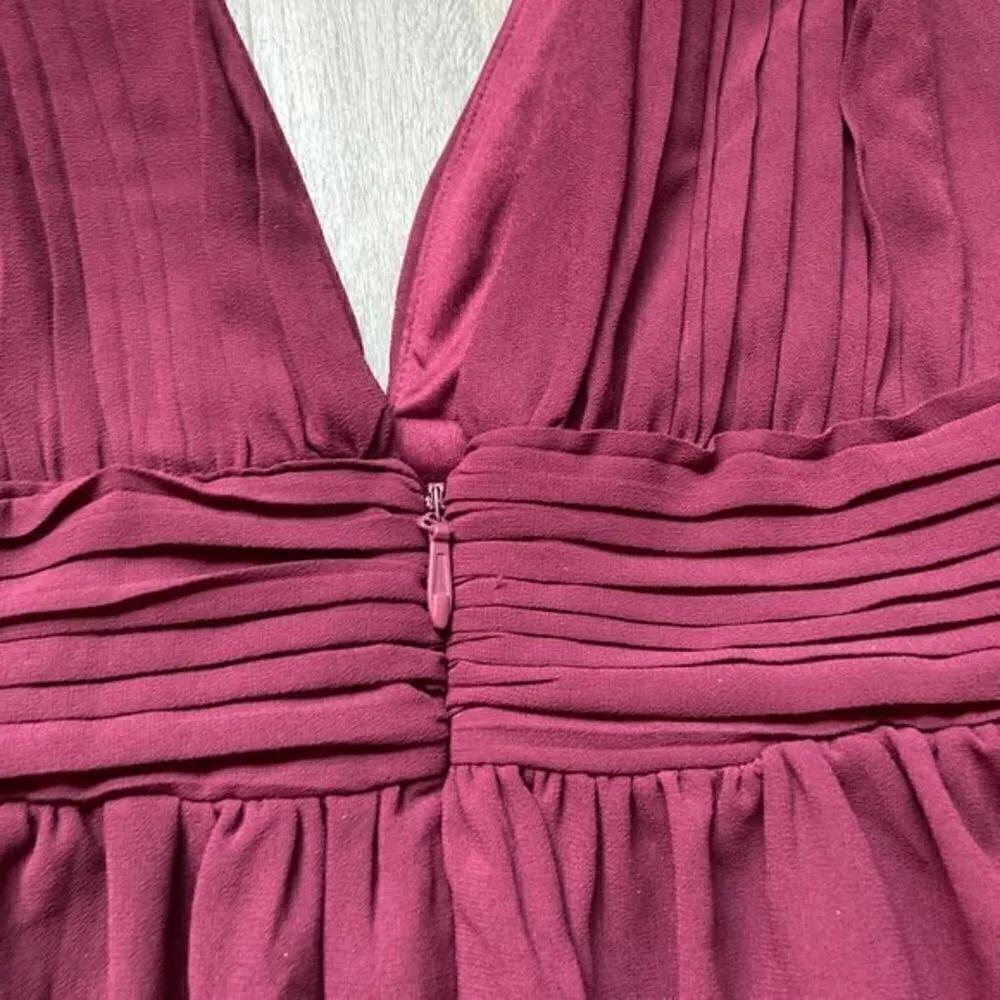 Lulu's Heavenly Hues Burgundy Maxi Dress Size S - Image 10