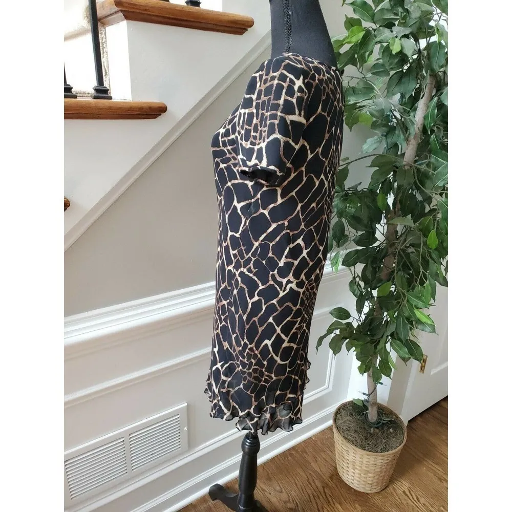 Liz Claiborne Women's Blue Rayon Dress Size 4P - Image 6