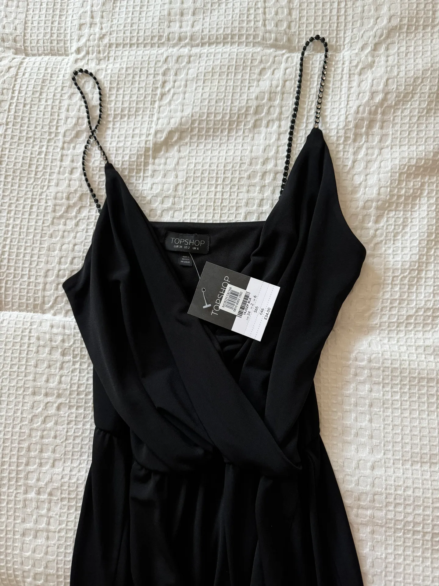 Topshop Black Romper With Sparkly Straps - Image 2